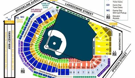 fenway seating chart with seat numbers