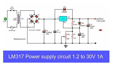 power supply lm317 schematic