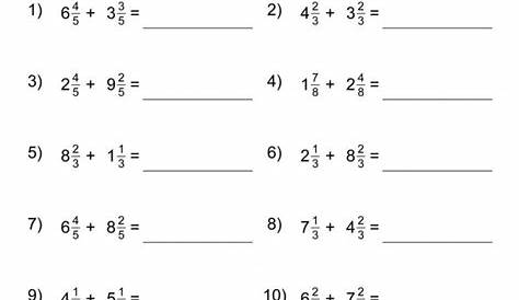division of fraction worksheet grade 5