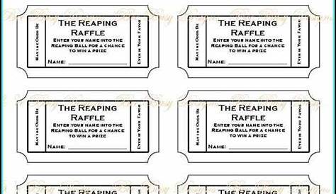 printable numbered raffle tickets pdf - raffle ticket template free