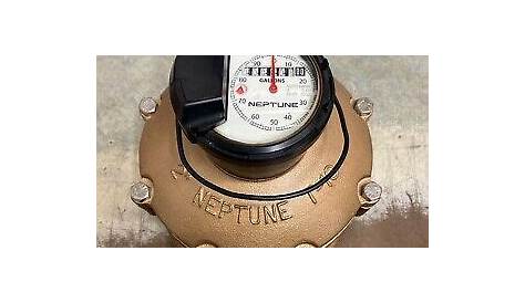 Neptune 2" T-10 Water Meter Auto Detect Register With Digital Remote