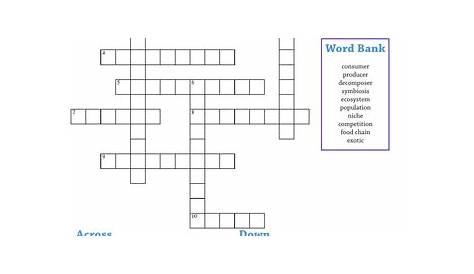 the crossword worksheet with words and pictures to help students