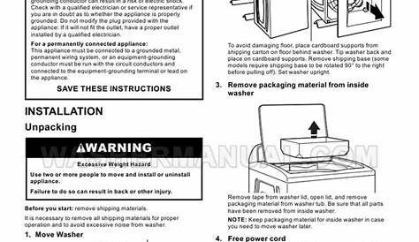 maytag washer owners manual