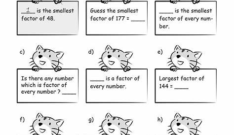 Maths Worksheets Grade 5 Factors & Multiples - key2practice Workbooks