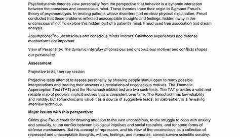 PSY101 Personality Theory Worksheet (1)