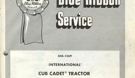 cub cadet pdf manual
