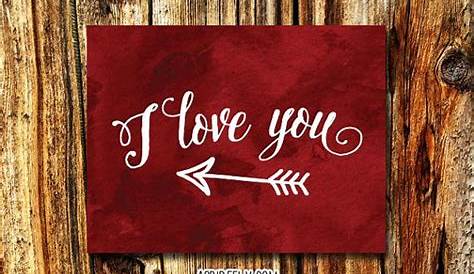 I Love You Card Printable - Printable Valentines Day Card Love Cards