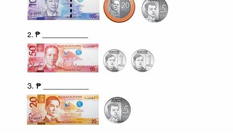 Kindergarten Philippine Currency Worksheet