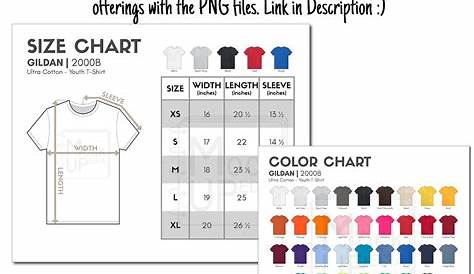 gildan 50/50 t shirt size chart