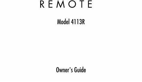 readyremote 21994 owner's manual