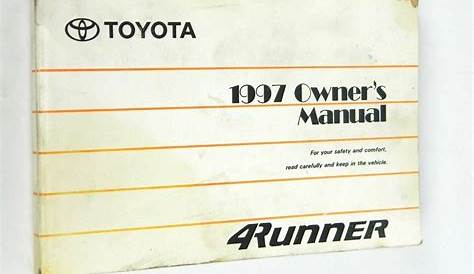 toyota 4runner owners manual