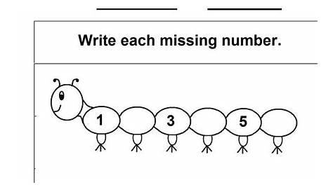 missing numbers kindergarten