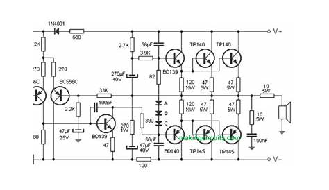 200 watt amplifier circuit diagram
