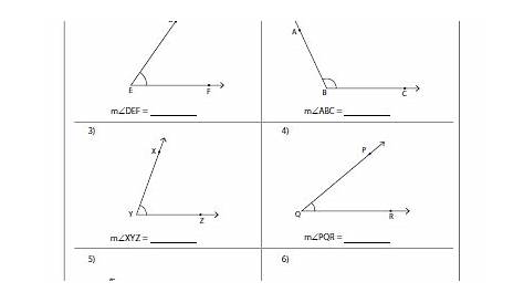 measure angles worksheet