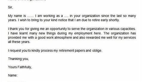 sample teacher retirement letter to employer