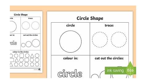 Circle Worksheet Homeschool Maths Activity - Twinkl