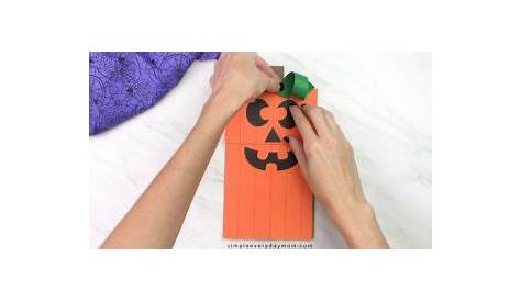 paper bag pumpkin puppet
