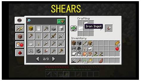 How to make shears in minecraft? - YouTube