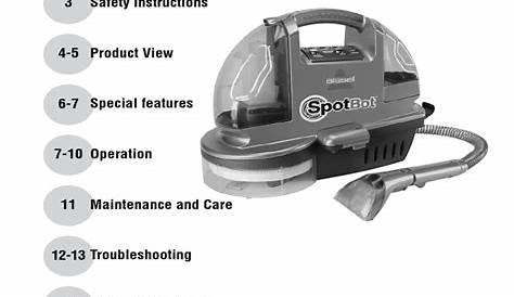 bissell spotbot pet cleaner manual