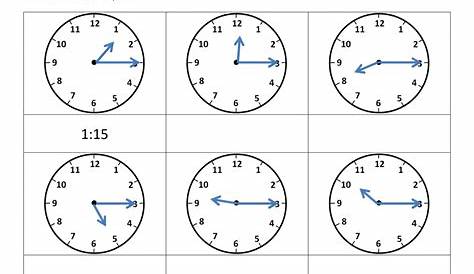 Clock Worksheet - Quarter Past and Quarter to