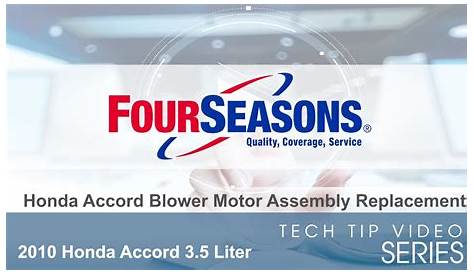 Honda Accord Blower Motor Assembly Replacement - YouTube
