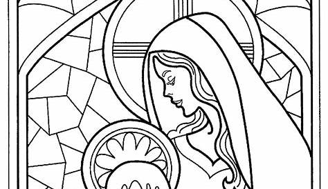 printable mother mary coloring page