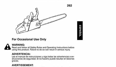 poulan 2375 chainsaw manual