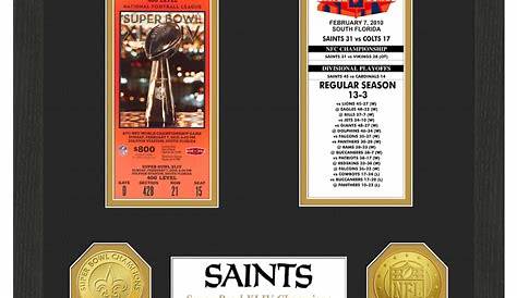 tsc.ca - New Orleans Saints SB Champion Ticket Collection