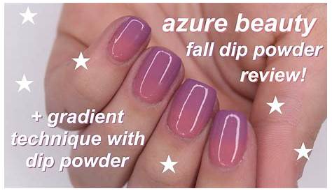 azure beauty fall dip powder review + gradient technique! - YouTube