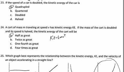 law of conservation of energy worksheets answer key