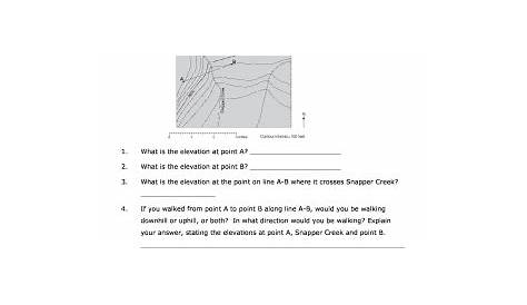 Topographic Map Worksheet Answer Key Pdf - Fill Online, Printable