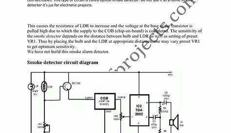 circuit diagram of smoke detector