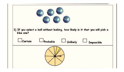 Probability Worksheet for 5th Grade | Lesson Planet