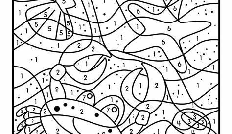 Color By Number Summer Coloring Pages for Kids Printable | 123 Kids Fun