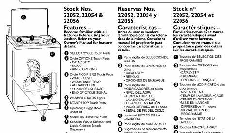 Kenmore 11022052100 User Manual WASHER Manuals And Guides L0305154