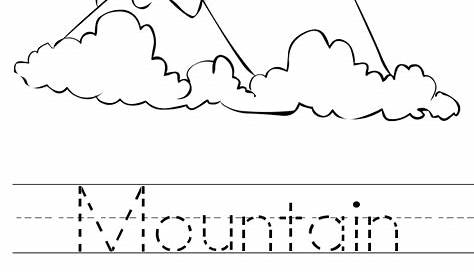 mountain pattern worksheet for kindergarten