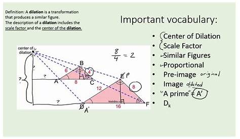 geometry dilation worksheets