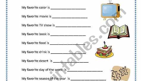 what is your favorite worksheet