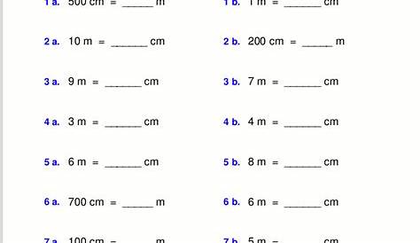 grade 2 centimeters and meters worksheet
