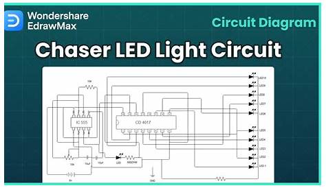 How to Draw a LED Chaser Light Circuit Diagram - Electronic Shecmatic - YouTube