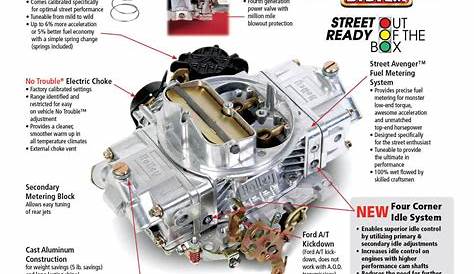 Carburetor, Holley 670 CFM Street Avenger Aluminum, Vacuum Secondaries | AMC Lives
