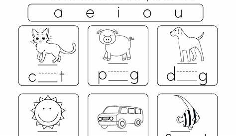 printable worksheets for kindergarten phonics
