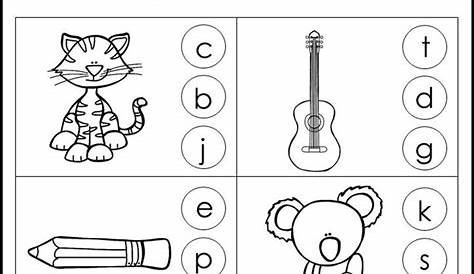 beginning sounds worksheet with pictures and words to help students