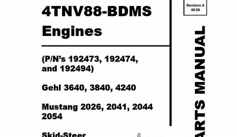 yanmar 3tnv88 parts manual