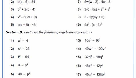 factoring quadratics worksheet answers