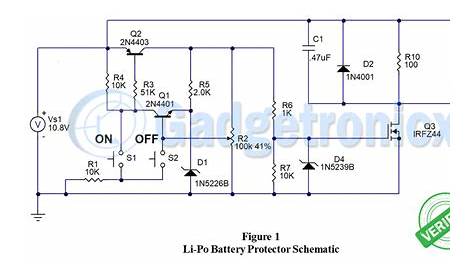 lithium battery protection circuit schematic