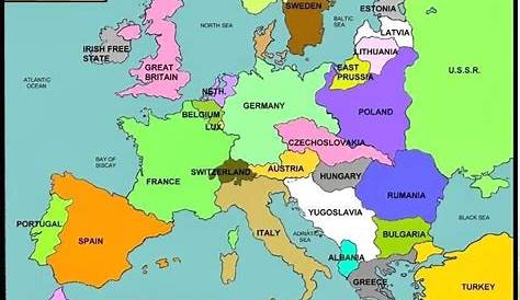 blank map of europe post wwi pre wwii world history 19th20th - 9 best