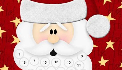 santa face advent calendar printable