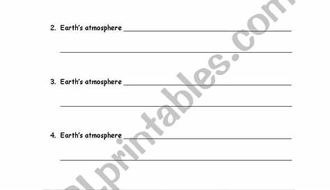 earth's atmosphere worksheets pdf