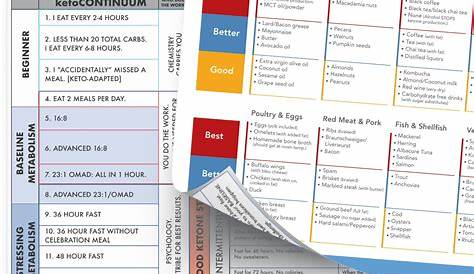 Bozmd ketoCONTINUUM Map + Dr Boz good, Better, BEST Food Guide - what
